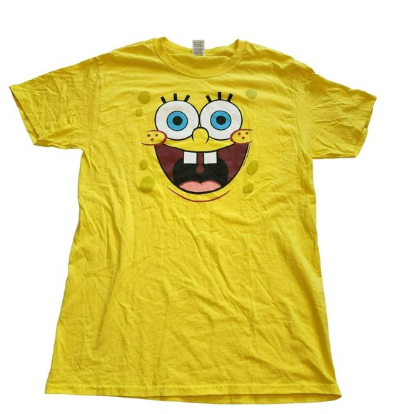 SpongeBob SquarePants Yellow Short Sleeve T- Shirt Size Adult Small - Picture 1 of 7